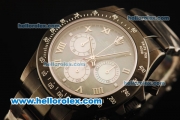 Rolex Daytona Chronograph Swiss Valjoux 7750 Automatic Movement PVD Case with Roman Numerals and PVD Strap