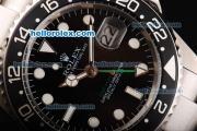 Rolex GMT-Master II Automatic Movement Full Silver Case/Strap with Black Dial and Bezel