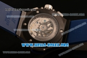 Hublot Big Bang Chronograph Swiss Valjoux 7750 Automatic PVD Case with Blue Dial and Blue Rubber Strap (YF)