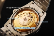Rolex Datejust Swiss ETA 2836 Automatic Movement Steel Case with Green Roman Numerals and Steel Strap