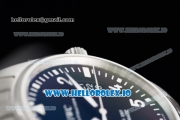 IWC Pilot's Watch Mark XVII Miyota 9015 Automatic Steel Case Blue Dial With Arabic Numeral Markers Steel Bracelet