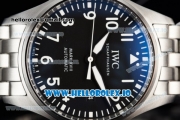 IWC Pilot's Watch Mark XVIII Miyota 9015 Automatic Steel Case Blue Dial With Arabic Numeral Markers Steel Bracelet