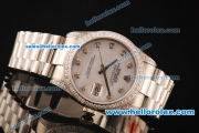 Rolex Datejust Automatic with Diamond Bezle,White MOP Dial and Diamond Marking