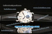 Vacheron Constantin Malte ST22 Automatic Steel Case with Blue Markers White Dial and Black Leather Bracelet