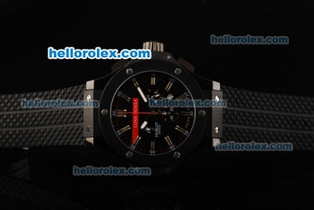 Hublot Big Bang King Luna Rossa Chronograph Miyota Quartz Movement PVD Case with Black Dial and Stick Markers