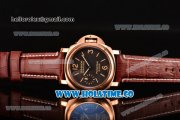 Panerai Luminor Marina 8 Days ORO ROSSO PAM 511 Asia 6497 Manual Winding Rose Gold Case with Stick/Arabic Numeral Markers and Black Dial