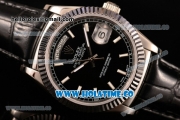 Rolex Day-Date Asia 2813/Swiss ETA 2836/Clone Rolex 3135 Automatic Steel Case with Black Dial and Stick Markers (BP)