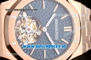 Audemars Piguet Royal Oak Tourbillon Swiss Tourbillon Manual Winding Movement Rose Gold Case Blue Dial With Stick Markers Rose Gold Bracelet