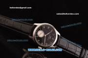 IWC Portuguese Swiss ETA 2836 Automatic Steel Case with Black Dial and Black Leather Strap