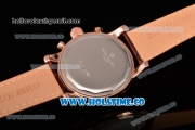 Patek Philippe Grand Complication Chrono Miyota OS20 Quartz Rose Gold Case with Beige Dial and Stick Markers