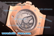 Hublot Big Bang Diamond Bezel Hub4100 Rose Gold Case with Black Dial and Black Rubber Strap-1:1 Original