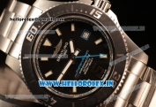 Breitling SuperOcean 44mm 2824 Auto Steel Case with Black Dial and Steel Bracelet Black Hands - 1:1 Origianl (GF)