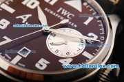 IWC Big Pilot Swiss Valjoux 7750 Automatic Movement Steel Case with Coffee Dial and White Markers
