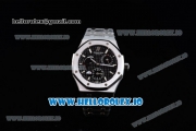 Audemars Piguet Royal Oak Double Time Chrono Asia Automatic Steel Case Black Dial With Stick Markers Steel Bracelet