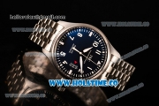 IWC Pilot's Watch Mark XVII Swiss ETA 2892 Automatic Full Steel with Black Dial and Arabic Numeral Markers