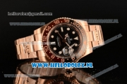 Rolex GMT-Master II 2836 Auto Rose Gold Case with Black Dial and Rose Gold Bracelet