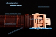Vacheron Constantin Patrimony Swiss ETA 2836 Automatic Rose Gold Case Brown Leather Strap with White Dial Diamond Markers