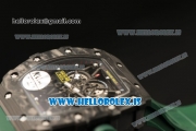 Richard Mille RM35-02 Carbon Fiber With Miyota 9015 Movement 1:1 Clone Green Rubber