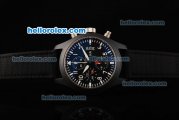 IWC Pilot's Watch TOP GUN Swiss ETA 7750 Automatic Movement Full Ceramic Case with Black Dial and White Numeral Markers