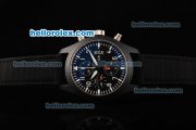 IWC Pilot's Watch TOP GUN Swiss ETA 7750 Automatic Movement Full Ceramic Case with Black Dial and White Numeral Markers