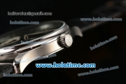 IWC Portuguese Tourbillon Schaffhausen Asia 6497 Manual Winding Steel Case with Black Dial and Arabic Numeral Markers