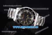 Rolex Submariner Vintage 1950's Asia 2813 Automatic Stainless Steel Case/Bracelet with Black Dial and Yellow Markers