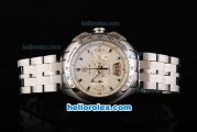 Tag Heuer SLR Mercedes-Benz Swiss Valjoux 7750 Automatic Movement Full Steel with White Dial and Silver Stick Markers