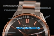 Tag Heuer Carrera Calibre 5 Automatic Swiss ETA 2824 Automatic Full Steel with Grey Dial Rose Gold Bezel and Stick Markers