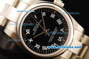 Rolex Oyster Perpetual Automatic Movement Full Steel with ETA Coating Case with Black Dial
