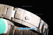 Rolex Datejust Oyster Perpetual Chronometer Automatic ETA Coating Case with Stick Markers and SS Strap
