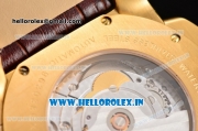 Cartier Calibre De Swiss ETA 2824 Automatic Yellow Gold Case with Diamonds Bezel and Black Roman Numeral Markers