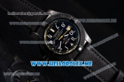 Breitling Avenger Seawolf Code Yellow Swiss ETA 2836 Automatic PVD Case with Black Dial and Black Leather Strap Yellow Second Hand (H)