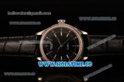 Rolex Cellini Asia Automatic Steel Case with Stick Markers Black Dial and Black Leather Strap