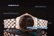 Patek Philippe Calatrava Automatic Steel Case with Rose Gold Bezel and Black Dial