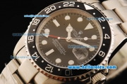 Rolex GMT-Master II Swiss ETA 2836 Automatic Movement Full Steel with Black Dial and Black Bezel