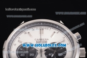 Tag Heuer Carrera Calibre 18 Chronograph Miyota Quartz Steel Case with White Dial and Silver Stick Markers