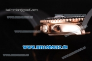 Rolex Yacht-Master 40 Miyota 8215 Automatic Rose Gold Case with Black Dial and Dot Markers Black Rubber Strap
