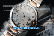 Cartier Ballon Bleu De Citizen Automatic Steel Case White Dial Roman Numeral Markers and Two Tone Bracelet