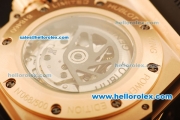 Hublot King Power F1 Swiss Valjoux 7750 Automatic Rose Gold Case with Black Dial and Black Rubber Strap