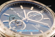 Tag Heuer Carrera Chronograph Swiss Valjoux 7750 Automatic Movement Full Steel with Black Dial and Stick Markers