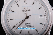 Omega Deville Co-Axial Chronometer Automatic with Silver Dial and Bezel