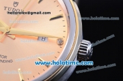 Tudor Prince Rotor Swiss ETA 2824 Automatic 18K White Gold/Rose Gold with Rose Gold Dial and Stick Markers - 1:1 Original