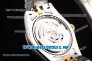 Rolex Datejust II Asia 2813 Automatic Two Tone Case/Bracelet with Yellow Gold Dial and Diamonds Markers (BP)