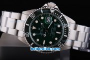 Rolex Submariner Oyster Perpetual Date Chronometer Automatic with Green Dial and White Marking Green Bezel