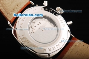 Panerai Radiomir Automatic Movement Black Dial with Steel Bezel and Brown Leather Strap