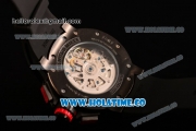 Richard Mille RM 032 Chrono Swiss Valjoux 7750 Automatic PVD Case with Skeleton Dial Black Rubber Strap and White Stick Markers