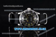 Rolex Submariner Vintage Asia 2813 Automatic Steel Case with Black Dial Black Nylon Strap and Stick/Arabic Numeral Markers