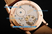 A.Lange&Sohne Glashutte Swiss Tourbillon Manual Winding Movement Rose Gold Case with Cream Dial