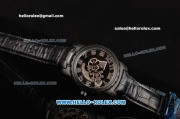 Ulysse Nardin Freak Asia ST22 Automatic PVD Case with Black Dial Numeral Markers and Black Leather Strap - 7750 Coating