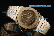 Audemars Piguet Royal Oak Offshore Grey Themes Chronograph Swiss Valjoux 7750 Automatic Movement Full Steel with Grey Dial-Run 12@Sec